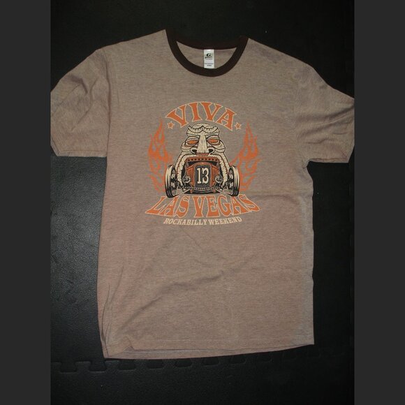 Rockabilly weekend Viva Las Vegas Ringer Tshirt - Picture 1 of 3